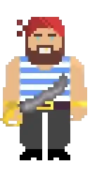 Pirate pixel art animation