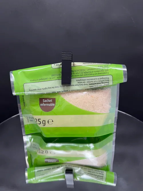 Bag clips attached to open packages