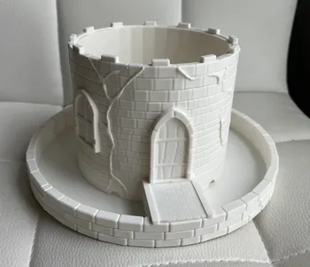 Castle planter with moat