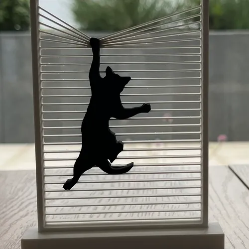3D printed hanging cat decoration