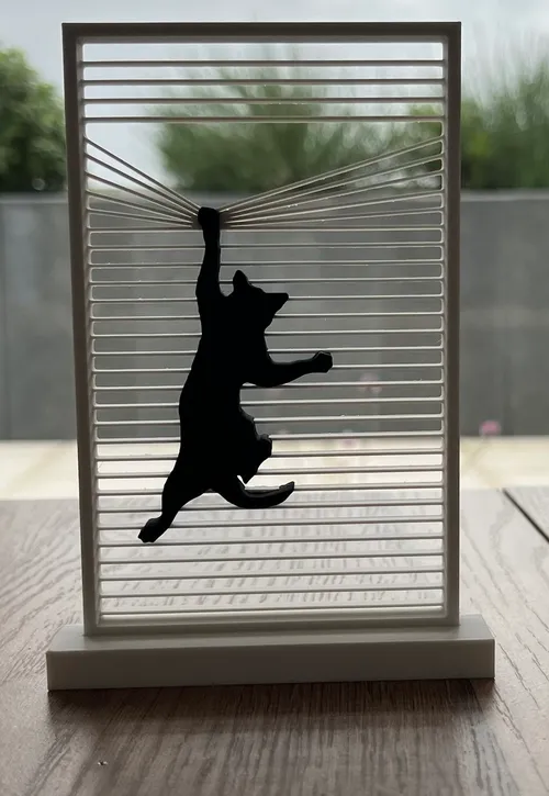 3D printed hanging cat decoration