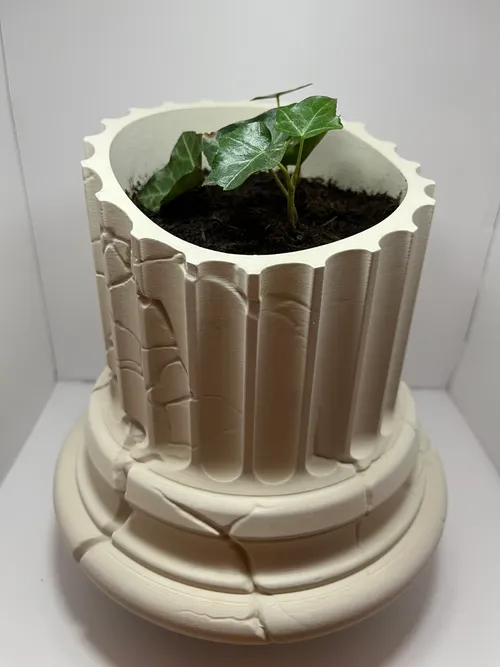 Greek pillar flower pot