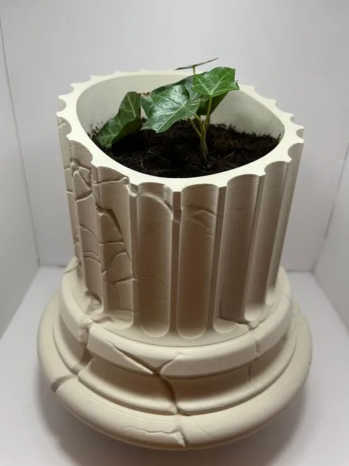 Greek pillar flower pot