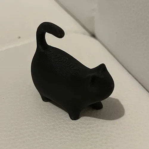 3D printed fat cat statue