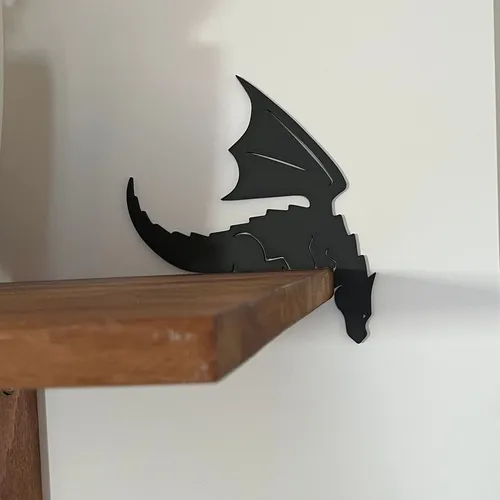 3D printed shelf dragon